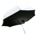چتر دیفیوزر سفید با پارچه‌ی جذب کننده‌ی نور 